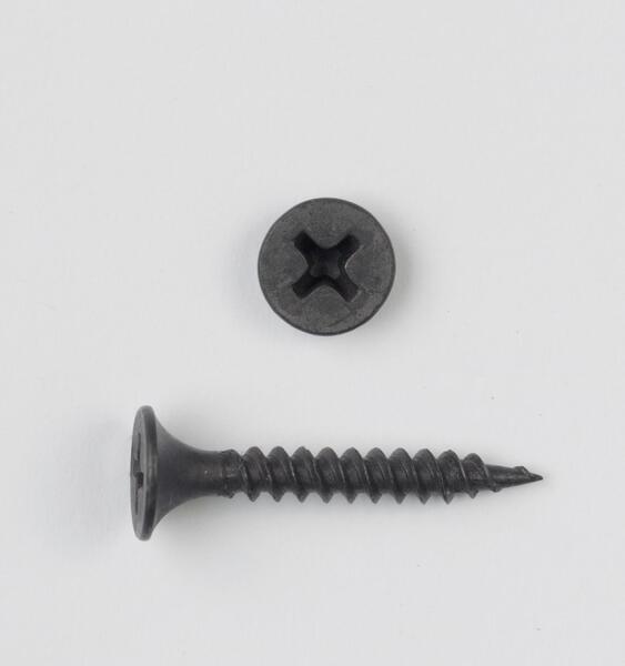 158DSFTJ #6 X 1-5/8 BUGLE HEAD PHILLIP FINE THREAD DRYWALL SCREW BLACK PHOSPHATE